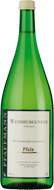 8,95 € Free Shipping | White wine Markus Pfaffmann Dry Q.b.A. Pfälz Pfälz Germany Pinot White Bottle 1 L