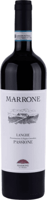 18,95 € Spedizione Gratuita | Vino rosso Marrone Passione D.O.C. Langhe Italia Nebbiolo, Barbera Bottiglia 75 cl