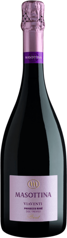19,95 € Spedizione Gratuita | Spumante rosato Masottina Viaventi Spumante Rosé Brut I.G.T. Treviso Friuli-Venezia Giulia Italia Nebbiolo, Glera Bottiglia 75 cl