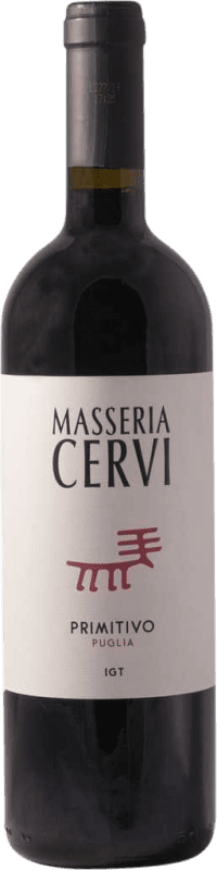 16,95 € 送料無料 | 赤ワイン Masseria Cervi I.G.T. Puglia プーリア イタリア Primitivo, Nebbiolo ボトル 75 cl