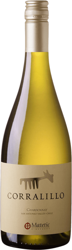 25,95 € Бесплатная доставка | Белое вино Matetic Corralillo I.G. Valle de Casablanca Чили Chardonnay бутылка 75 cl