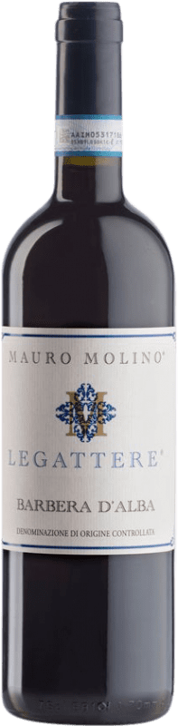 42,95 € Бесплатная доставка | Красное вино Mauro Molino Legattere D.O.C. Barbera d'Alba Пьемонте Италия Barbera бутылка 75 cl