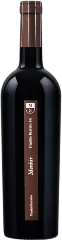 15,95 € Spedizione Gratuita | Vino rosso MenhirSalento Anno D.O.C. Primitivo di Manduria Puglia Italia Primitivo Bottiglia 75 cl