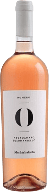 9,95 € Envío gratis | Vino Rosado MenhirSalento Numero 0 Zero I.G.T. Salento Italia Nebbiolo, Negroamaro Botella 75 cl