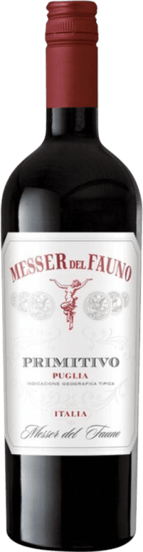 9,95 € Kostenloser Versand | Rotwein Messer del Fauno I.G.T. Puglia Apulien Italien Primitivo Flasche 75 cl