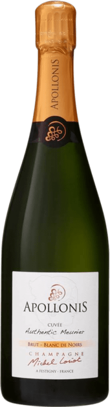 45,95 € Бесплатная доставка | Белое игристое Michel Loriot Apollonis Authentic Blanc de Noirs Festigny брют A.O.C. Champagne шампанское Франция Pinot Meunier бутылка 75 cl
