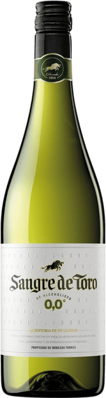 10,95 € Envío gratis | Vino blanco Miguel Torres Sangre de Toro Blanco D.O. Catalunya Cataluña España Moscatel Botella 75 cl Sin Alcohol