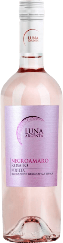 8,95 € Kostenloser Versand | Rosé-Wein Mondo del Vino Luna Argenta Rosato I.G.T. Puglia Apulien Italien Negroamaro Flasche 75 cl