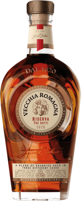 49,95 € Бесплатная доставка | Бренди Vecchia Romagna Tre Botti I.G.T. Emilia Romagna Эмилия-Романья Италия 10 Лет бутылка 70 cl