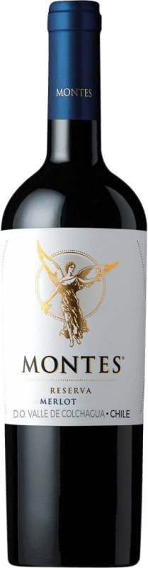 13,95 € Бесплатная доставка | Красное вино Montes Резерва I.G. Valle Central Центральная долина Чили Merlot — Мерло, Cabernet Sauvignon — Каберне Совиньон Бутылка 75 cl
