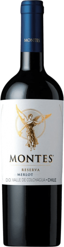 13,95 € 免费送货 | 红酒 Montes 预订 I.G. Valle Central 中央谷地 智利 Merlot, Cabernet Sauvignon 瓶子 75 cl