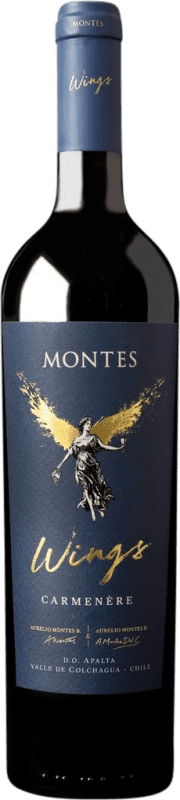 59,95 € Бесплатная доставка | Красное вино Montes Wings I.G. Valle Central Центральная долина Чили Cabernet Franc — Каберне Фран, Carmenère — Карменер Бутылка 75 cl