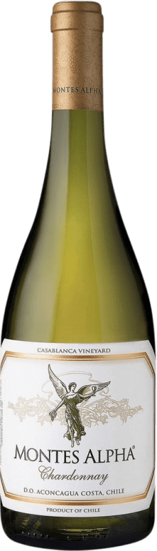 15,95 € Бесплатная доставка | Белое вино Montes Alpha I.G. Valle Central Центральная долина Чили Chardonnay бутылка 75 cl