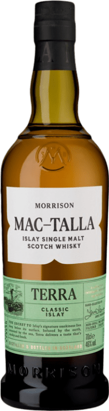 63,95 € Envio grátis | Whisky Single Malt Morrison Scotch Mac-Talla Terra Clássico Islay Reino Unido 70 cl