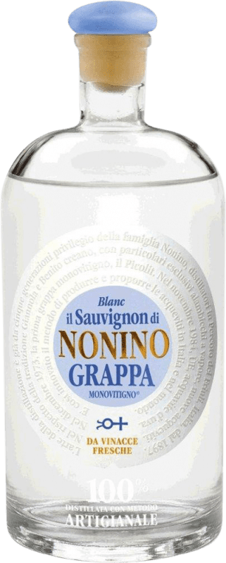 47,95 € Envio grátis | Aguardente Grappa Nonino Il Sauvignon Monovitigno Blanc Klares Destillat Friuli-Venezia Giulia Itália Sauvignon Branca Garrafa 70 cl