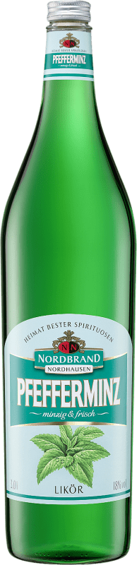 26,95 € Envío gratis | Licores Nordbrand Nordhausen Pfefferminzlikör Alemania Botella Especial 3 L