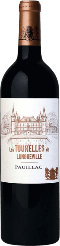 113,95 € 免费送货 | 红葡萄酒 Les Tourelles de Longueville A.O.C. Pauillac 波尔多 法国 Merlot — 梅洛, Cabernet Sauvignon — 赤霞珠, Cabernet Franc — 品丽珠, Petit Verdot 大瓶 — Magnum 1,5 L