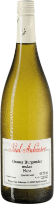 9,95 € Envio grátis | Vinho branco Paul Anheuser Seco Q.b.A. Nahe Nahe Alemanha Pinot Cinza Garrafa 75 cl