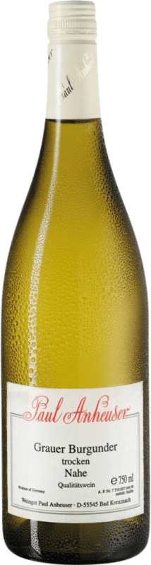 9,95 € Envio grátis | Vinho branco Paul Anheuser Seco Q.b.A. Nahe Nahe Alemanha Pinot Cinza Garrafa 75 cl