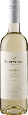 9,95 € Бесплатная доставка | Белое вино Piedemonte Gamma Blanco D.O. Navarra Наварра Испания Viura, Chardonnay, Muscat бутылка 75 cl