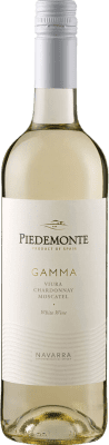 10,95 € Envio grátis | Vinho Branco Piedemonte Gamma D.O. Navarra Navarra Espanha Viura, Chardonnay, Moscatel 75 cl