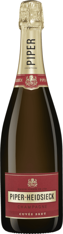 25,95 € Бесплатная доставка | Белое игристое Piper-Heidsieck Cuvée брют A.O.C. Champagne шампанское Франция Pinot Black, Nebbiolo, Chardonnay Половина бутылки 37 cl