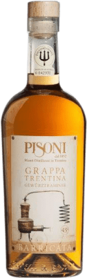 61,95 € Envio grátis | Grappa Pisoni Barricata Trentin Trentino Itália Gewürztraminer Garrafa 70 cl