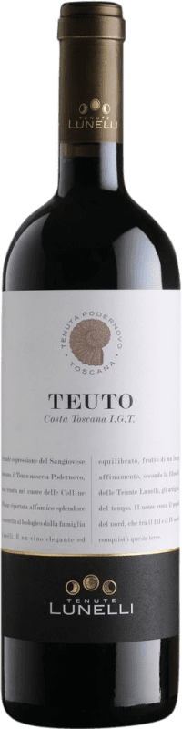 31,95 € Envio grátis | Vinho Tinto Podernovo Teuto I.G.T. Toscana Tuscany Itália Merlot, Sangiovese 75 cl