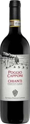 10,95 € Kostenloser Versand | Rotwein Poggio Capponi D.O.C.G. Chianti Toskana Italien Flasche 75 cl