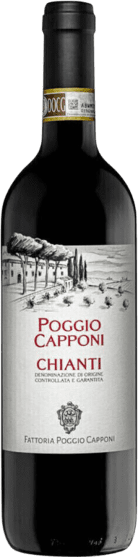 10,95 € Free Shipping | Red wine Poggio Capponi D.O.C.G. Chianti Tuscany Italy Bottle 75 cl