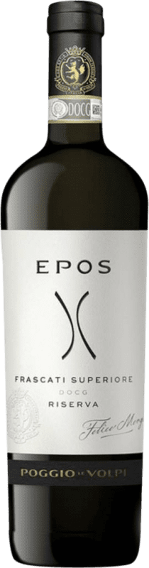 15,95 € Envio grátis | Vinho branco Poggio Le Volpi Epos Reserva D.O.C.G. Frascati Superiore Lácio Itália Malvasía, Trebbiano Garrafa 75 cl