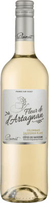 6,95 € Бесплатная доставка | Белое вино Plaimont Fleur de d'Artagnan Colombard Sauvignon I.G.P. Vin de Pays Côtes de Gascogne Франция Sauvignon — Совиньон, Colombard — Коломбар Бутылка 75 cl