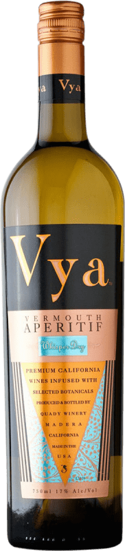 29,95 € Spedizione Gratuita | Vermut Quady Vya Whisper Dry Secco I.G. California California stati Uniti Bottiglia 75 cl