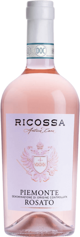 8,95 € Бесплатная доставка | Розовое вино Cantine di Ricossa Rosato D.O.C. Piedmont Пьемонте Италия Barbera бутылка 75 cl