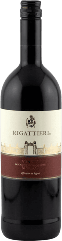 14,95 € Free Shipping | Red wine Rigattieri Affinatto in Legno I.G.T. Veneto Veneto Italy Merlot Bottle 1 L