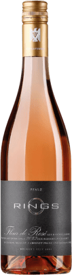 17,95 € Бесплатная доставка | Розовое игристое вино Rings 365 Tage Trocken — Сухое Rosé — Розе Q.b.A. Pfälz Пфальце Германия Cabernet Sauvignon — Каберне Совиньон, Pinot Noir — Пино Нуар, Portugieser — Португезер 75 cl