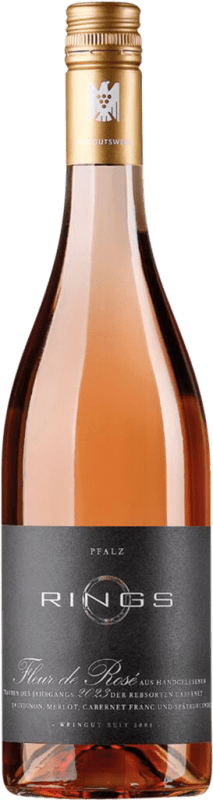 16,95 € 免费送货 | 玫瑰气泡酒 Rings 365 Tage Rosé 干 Q.b.A. Pfälz 普法尔茨 德国 Cabernet Sauvignon, Pinot Black, Portugieser 瓶子 75 cl