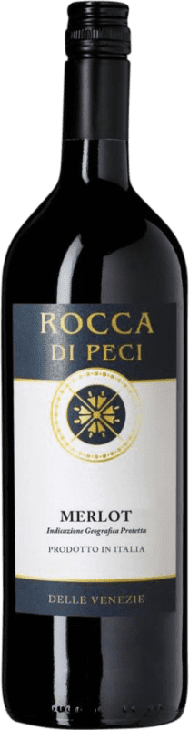 7,95 € Free Shipping | Red wine Rocca di Peci I.G.T. Delle Venezie Venecia Italy Merlot Bottle 1 L