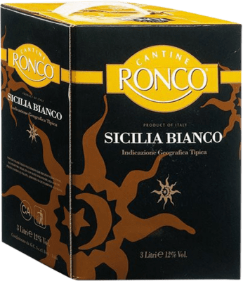 14,95 € 免费送货 | 白酒 Ronco Bianco D.O.C. Sicilia 西西里岛 意大利 Grecanico, Catarratto Bag in Box 3 L