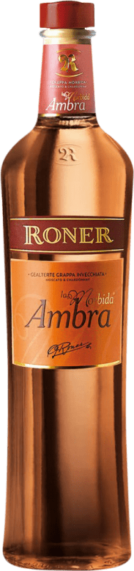 42,95 € Envio grátis | Aguardente Grappa Roner Ambra la Morbida Itália Garrafa 70 cl