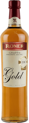 32,95 € Envio grátis | Aguardente Grappa Roner La Gold Itália Garrafa 70 cl