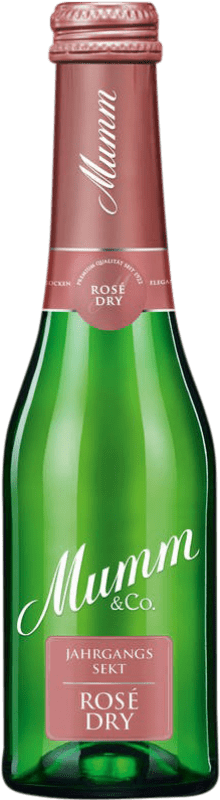 2,95 € Envio grátis | Espumante rosé Rotkäppchen Mumm Dry Jahrgang Rosé Sekt Dry Seco Alemanha Garrafa Pequena 20 cl