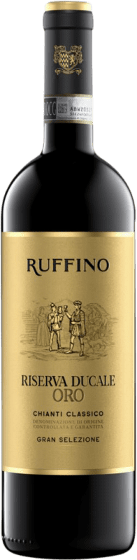 46,95 € 免费送货 | 红葡萄酒 Ruffino Ducale Oro 金装, 经典, 甄选 预订 D.O.C.G. Chianti 意大利 Merlot, Sangiovese, Colorino 瓶子 75 cl