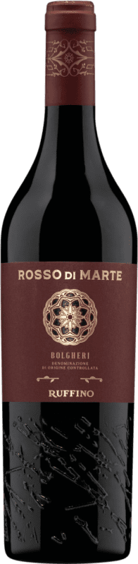 49,95 € 送料無料 | 赤ワイン Ruffino Rosso di Marte D.O.C. Bolgheri イタリア Merlot, Cabernet Sauvignon ボトル 75 cl アルコールなし