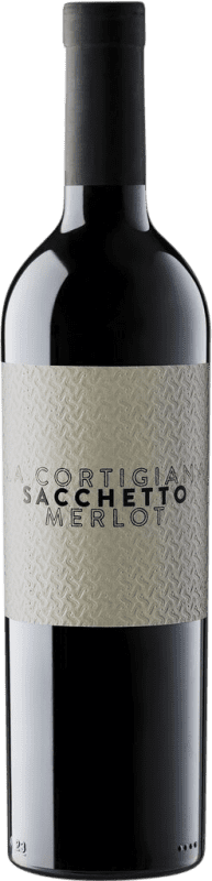 12,95 € Envío gratis | Vino tinto Sacchetto La Cortigiana Seco I.G.T. Venezia Venecia Italia Merlot, Cabernet Sauvignon Botella 75 cl