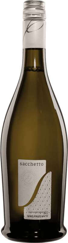 9,95 € 送料無料 | 白のスパークリングワイン Sacchetto Argento Brut — ブリュット Silver — シルバーエディション, Frizzante — 微発泡 I.G.T. Veneto ベネト イタリア Chardonnay — シャルドネ, Glera — グレラ ボトル 75 cl