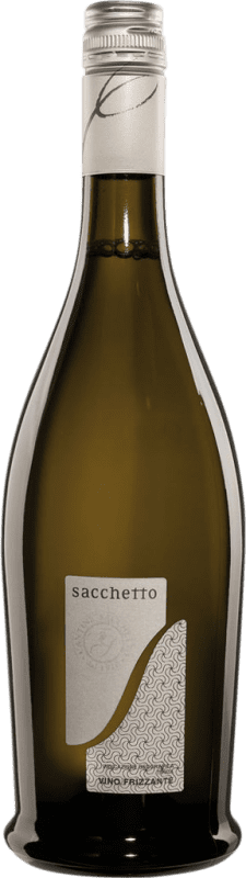 8,95 € 送料無料 | 白スパークリングワイン Sacchetto Silber Argento Frizzante Brut I.G.T. Veneto ベネト イタリア Chardonnay, Glera ボトル 75 cl