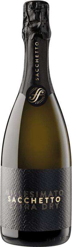 12,95 € Envoi gratuit | Vin Mousseux Blanc Sacchetto Etichetta Nera Extra Dry — Extra-Sec I.G.T. Venezia Venecia Italie Chardonnay, Glera 75 cl