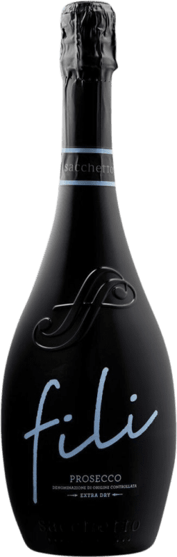 15,95 € Envoi gratuit | Vin Blanc Sacchetto Fili Extra Dry — Extra-Sec VS Vendimia Seleccionada — Vendange Sélectionnée D.O.C. Prosecco Venecia Italie Glera 75 cl