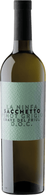 12,95 € Бесплатная доставка | Белое вино Sacchetto Grave D.O.C. Friuli Фриули-Венеция-Джулия Италия Pinot Grey бутылка 75 cl